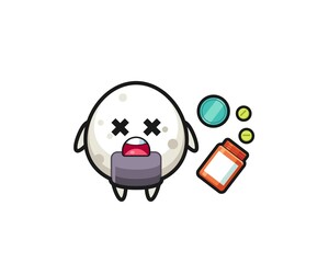 illustration of overdose onigiri character