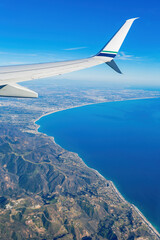 Obraz premium Aerial view of the Santa Monica Mountains, Los Angeles county area