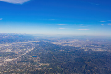 Aerial view of the Los Angeles county area