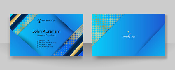 Minimalis black red gold design business card template background