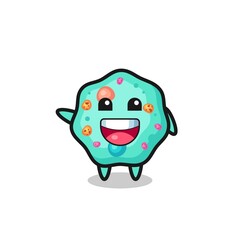 happy amoeba cute mascot character