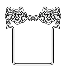 Zelfklevend Fotobehang swirl doodle ornament decoration frame © ComicVector