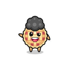 apple pie character as the afro boy