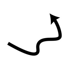 Squishy ascending arrow icon. Vector.