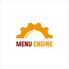  Menu Engine Logo Vector, Food Logo,  gear Logo.