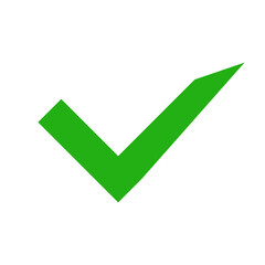 Green checkmark icon. ok sign. Vector.