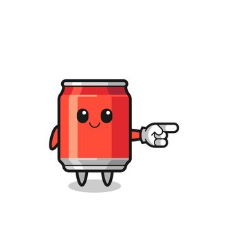 recommend clip art: drink can mascot with pointing right gesture