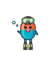 the capsule diver cartoon character