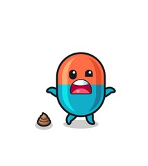 Obraz premium capsule earth surprised to meet poop