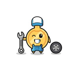 the key character as a mechanic mascot