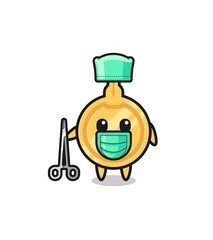 surgeon key mascot character