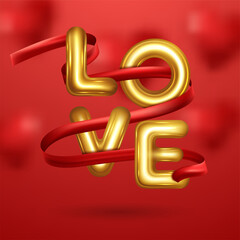 Valentine's Day Heart and Love Background