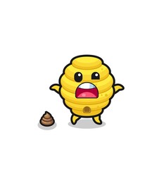 bee hive earth surprised to meet poop