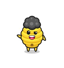 bee hive character as the afro boy