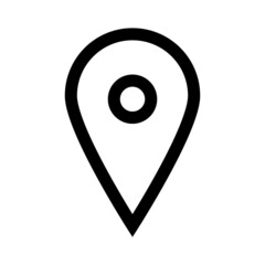 Simple map pin icon. Vector.