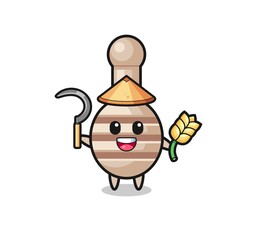honey dipper Asian farmer holding paddy