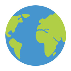 シンプルな地球のイラスト　世界　グローバル　エコロジー