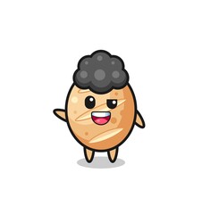 french bread character as the afro boy