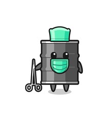 surgeon oil drum mascot character