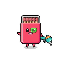 matches box cartoon as future warrior mascot