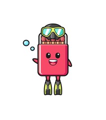 the matches box diver cartoon character