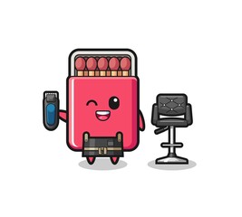 matches box barbershop is holding a trimer