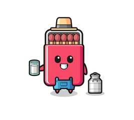 matches box cartoon as the dairy farmer