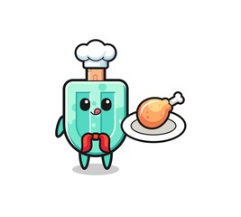 popsicles fried chicken chef cartoon character