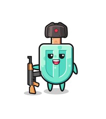 Fototapeta premium cute popsicles cartoon as Russian army