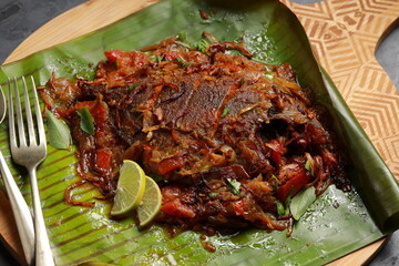  Kerala Meen Pollichathu or fish pollichathu