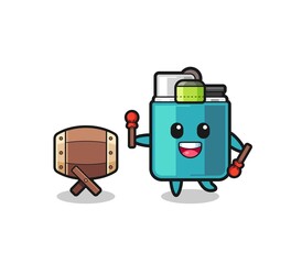 lighter muslim cartoon is beating the bedug