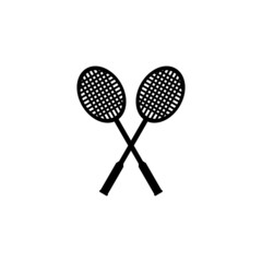 Vector icon of a badminton racket