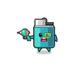 cute lighter holding a future gun