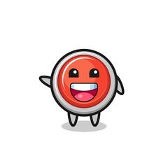 happy emergency panic button cute mascot character