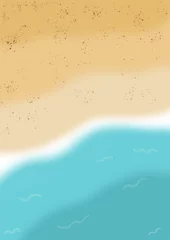 Crédence de cuisine en verre imprimé Pool petites vagues sur le sable