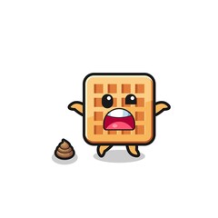 waffle earth surprised to meet poop