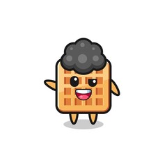 waffle character as the afro boy