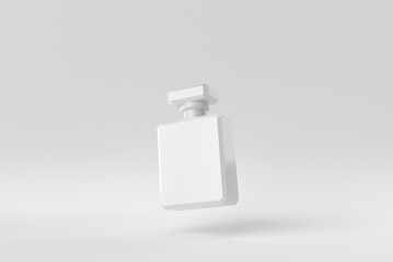 Bottle of essence perfume on a white background. minimal concept. monochrome. 3D render. - 479287213