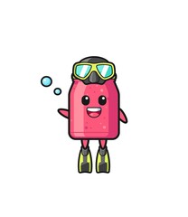 the strawberry jam diver cartoon character