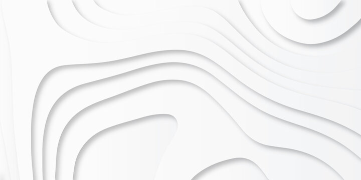 White texture, abstract wavy background, cut paper, applicable for cover flyer poster and business card, Vector abstract white paper cut banner. Geometric layered background. 