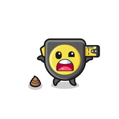 tape measure earth surprised to meet poop