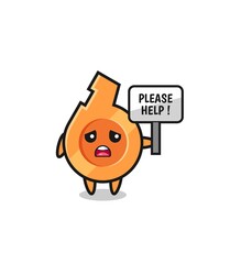 cute whistle hold the please help banner