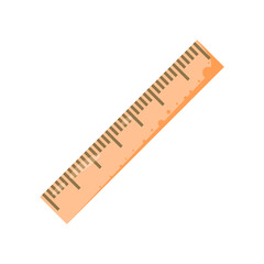 Abstract Flat Cartoon Education School College Study Ruler Vector Design Style Element Isolated Grades Learning Concept
