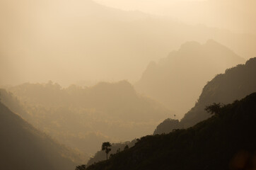 Travel Viewpoint. Doi luang chiang dao mountain sunset, Chiang mai, thailand.