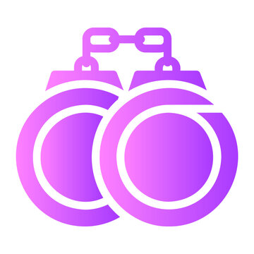 handcuffs gradient icon