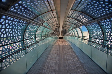 Empty passageway, business corridor or shopping mall