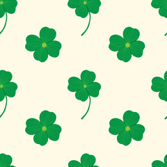 Vector illustration of four-leaf clover pattern