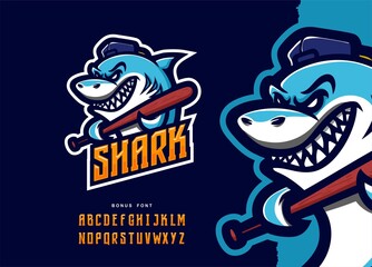illustration vector graphic of Shark mascot logo perfect for sport and e-sport team