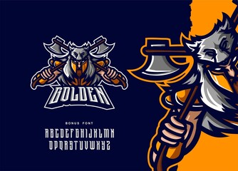 illustration vector graphic of Golden Knight mascot logo perfect for sport and e-sport team