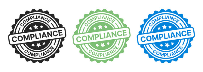 Compliance stamp. Compliance label vector illustration.